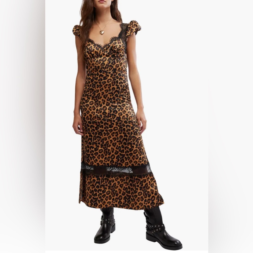 Foolish Heart Printed Lace Trim
Satin Dress
